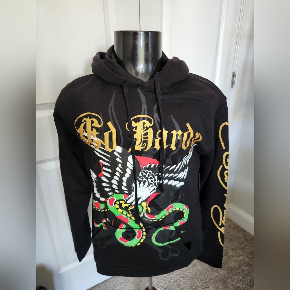 Ed Hardy Hoodie Mens Size Large NWT